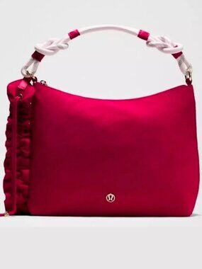 Lululemon Convertible Ruched Crossbody Bag 6.5L Berry Rumble Pink Gold NWT